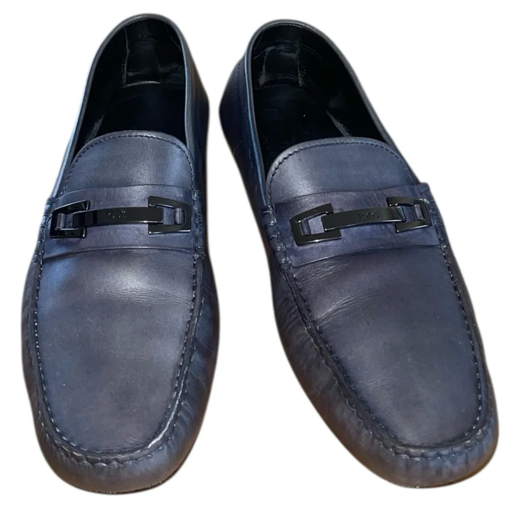 Tod’s buckle- detailed rubber pebble out sole Italian design loafer. Size 11 GUC - Picture 2 of 16